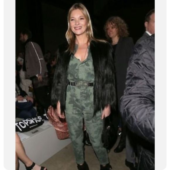 TOPSHOP Green Gray Classic Style Romper Jumpsuit - Picture 2 of 9